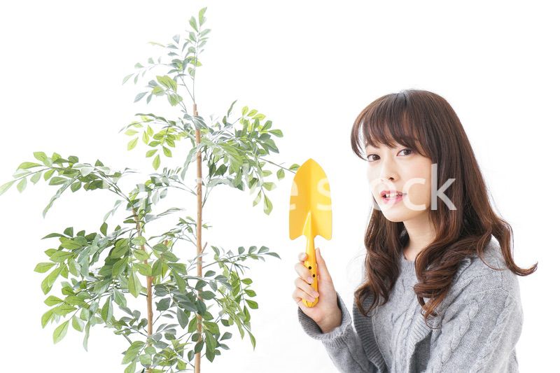 ガーデニングをする女性