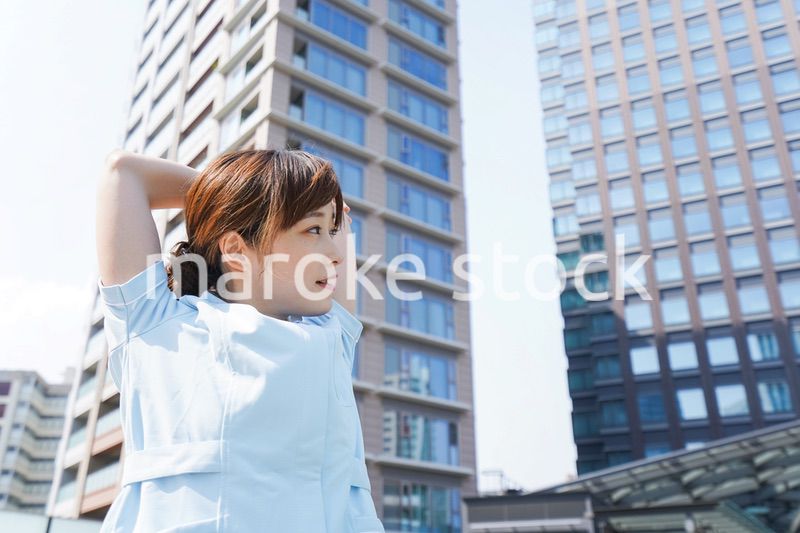 リフレッシュする看護師