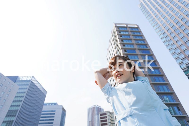 リフレッシュする看護師