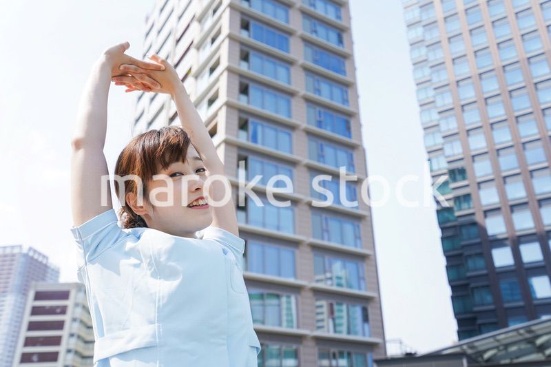 リフレッシュする看護師