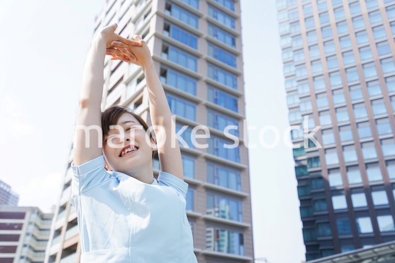 リフレッシュする看護師