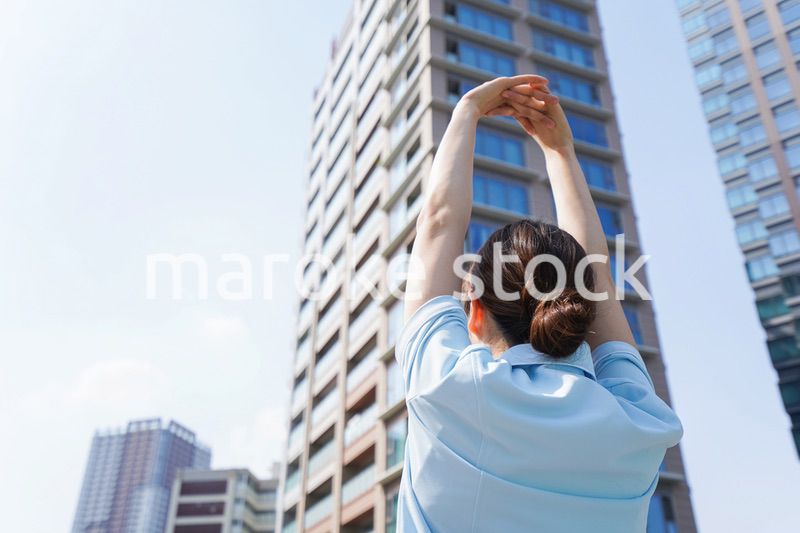 リフレッシュする看護師