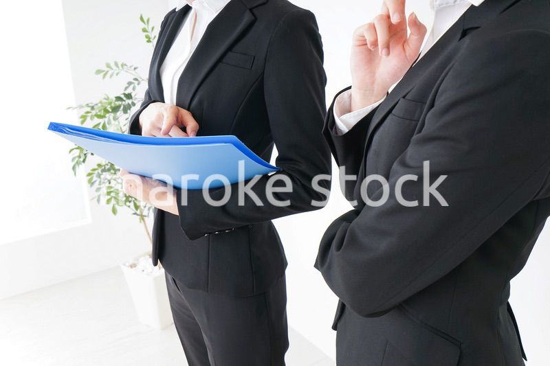 ブリーフィングをするビジネスウーマン