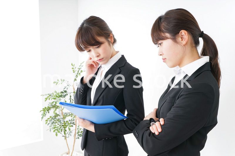 ブリーフィングをするビジネスウーマン