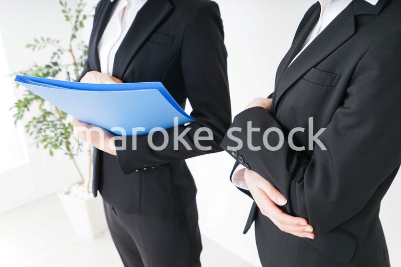 ブリーフィングをするビジネスウーマン