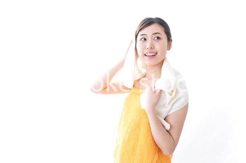 入浴後の女性