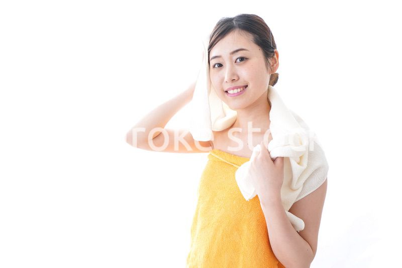 入浴後の女性