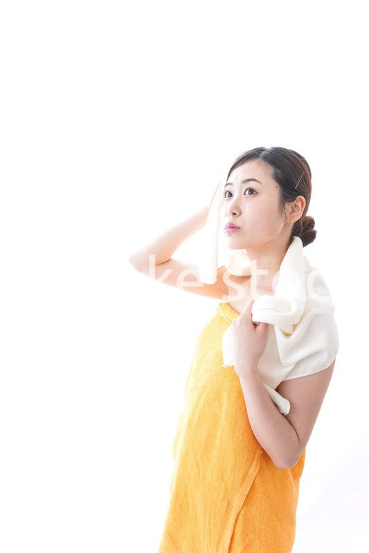 入浴後の女性