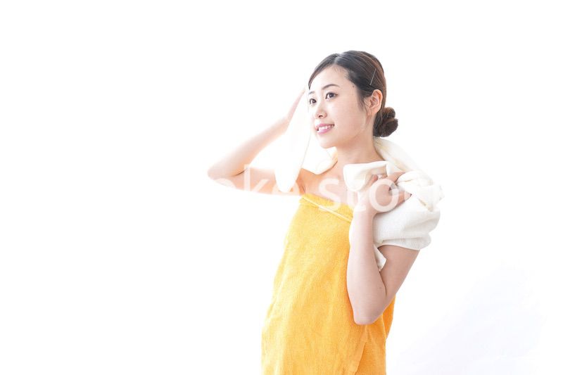 入浴後の女性