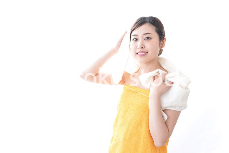 入浴後の女性
