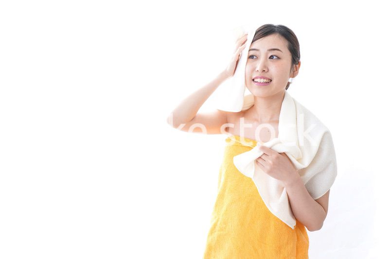 入浴後の女性