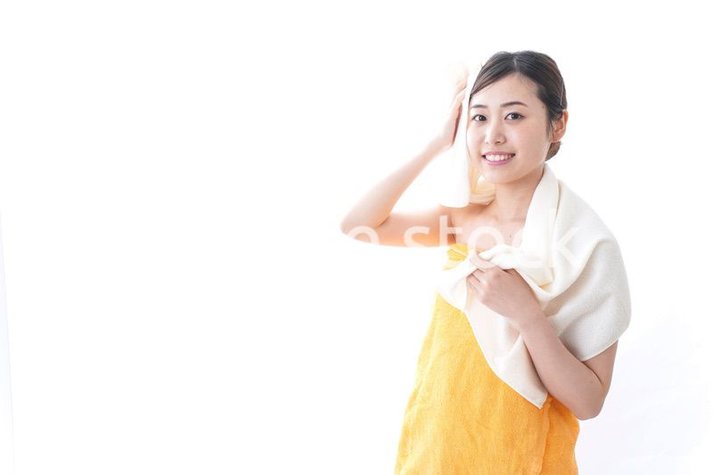 入浴後の女性