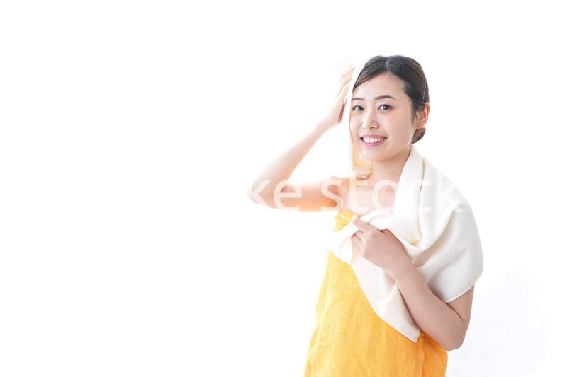 入浴後の女性