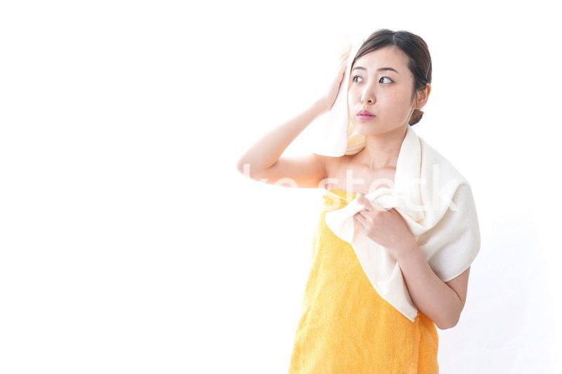 入浴後の女性