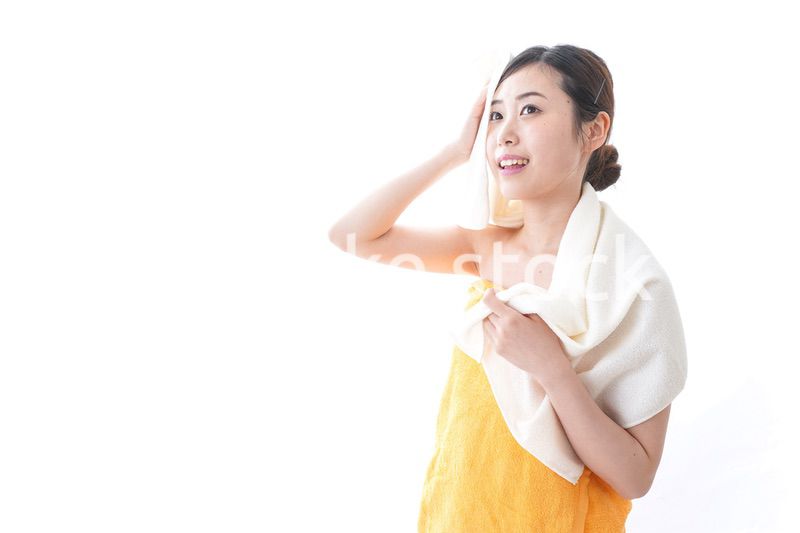 入浴後の女性