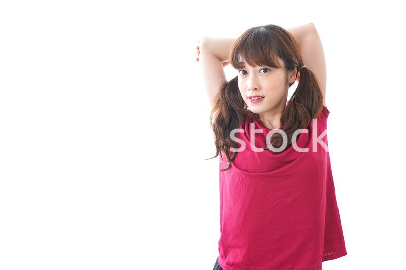 準備運動をする女性