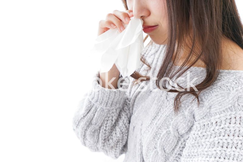 鼻血が出た女性