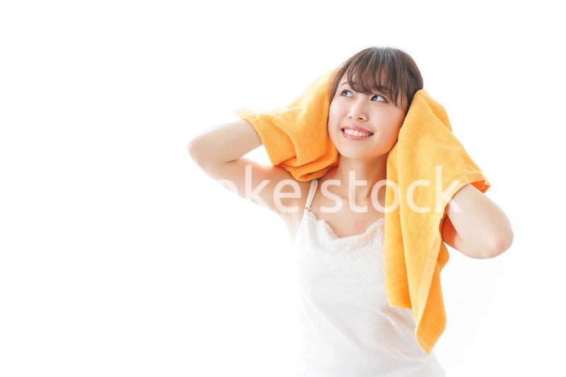 お風呂上がりの女性