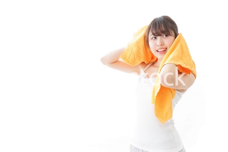 お風呂上がりの女性