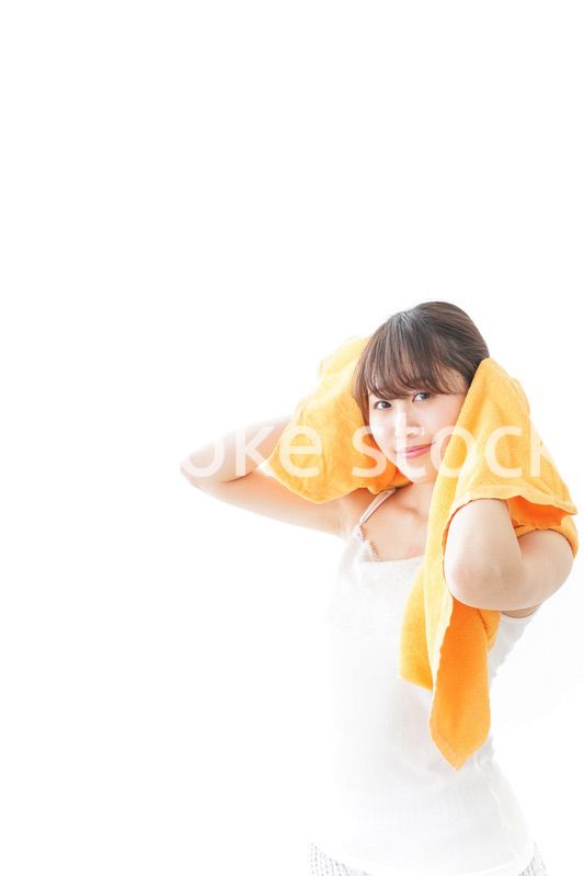 お風呂上がりの女性