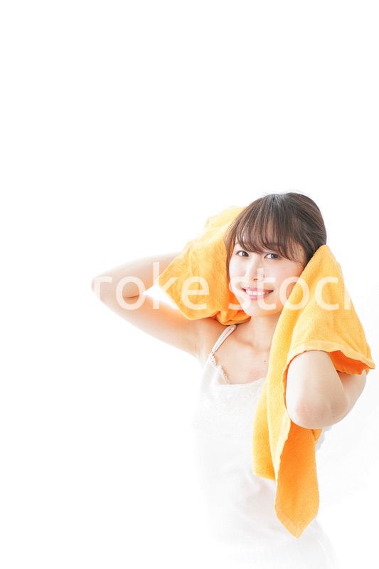お風呂上がりの女性