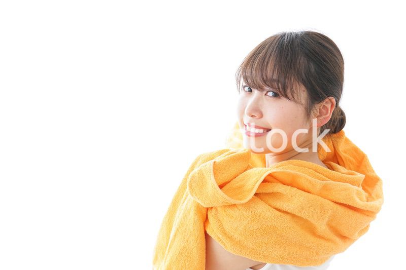 お風呂上がりの女性