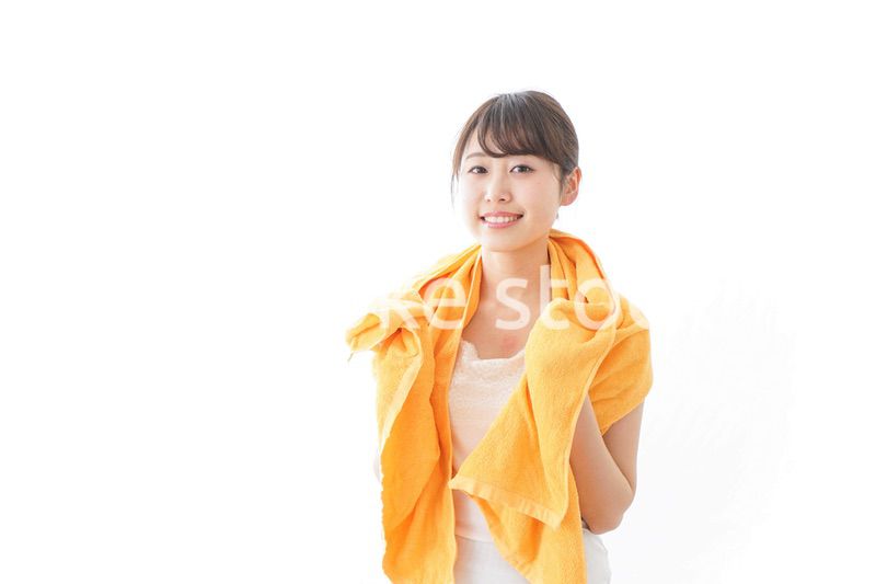 お風呂上がりの女性