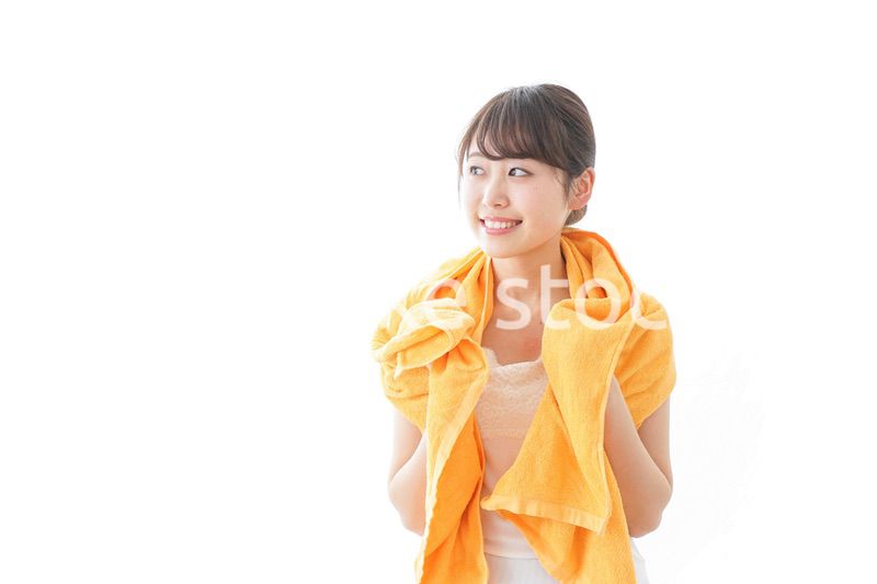 お風呂上がりの女性
