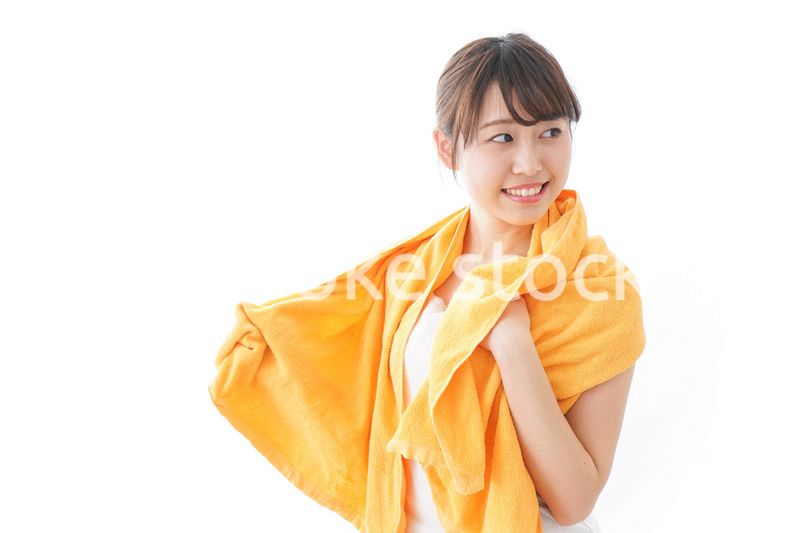 お風呂上がりの女性
