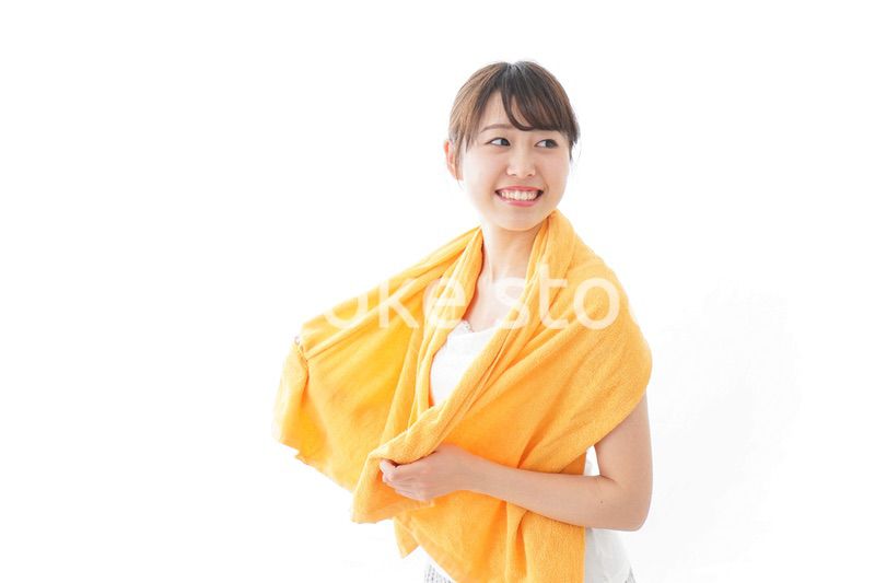 お風呂上がりの女性