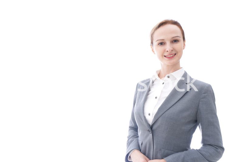 スーツを着た笑顔のビジネスウーマン