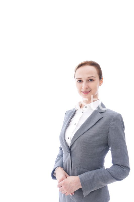 スーツを着た笑顔のビジネスウーマン