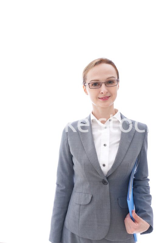 スーツを着た笑顔のビジネスウーマン