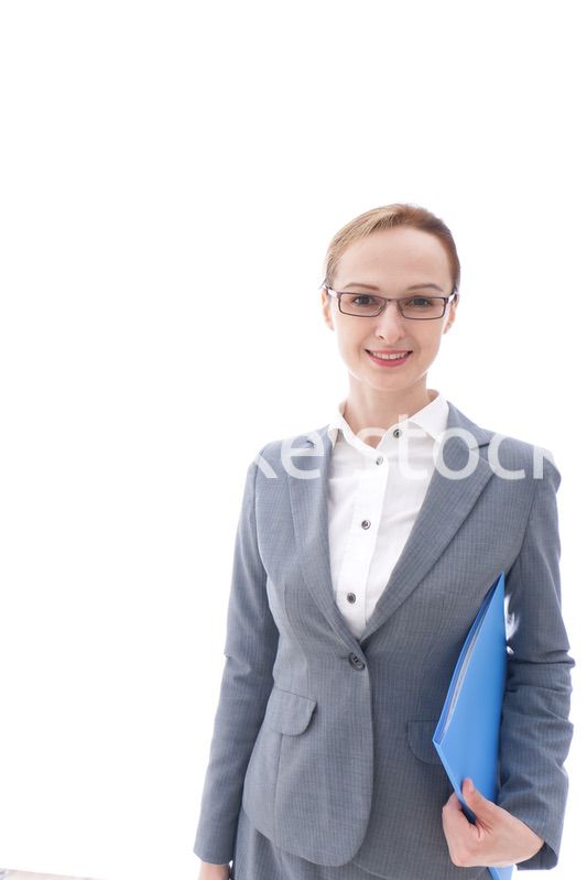 スーツを着た笑顔のビジネスウーマン