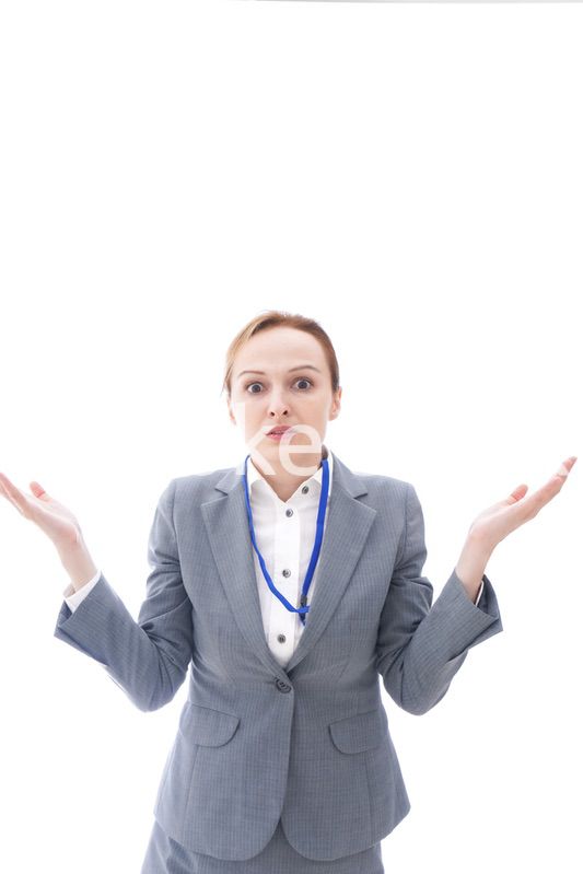 大激怒をするスーツを着たビジネスウーマン