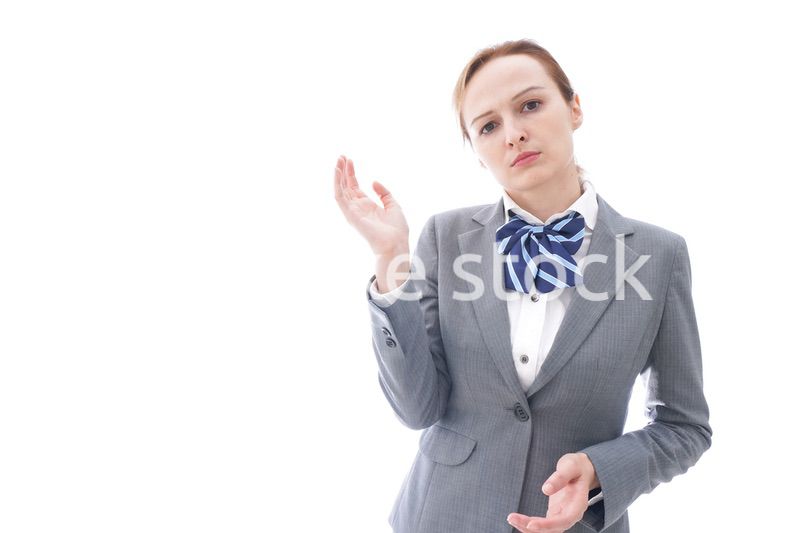 悩む制服を着た留学生