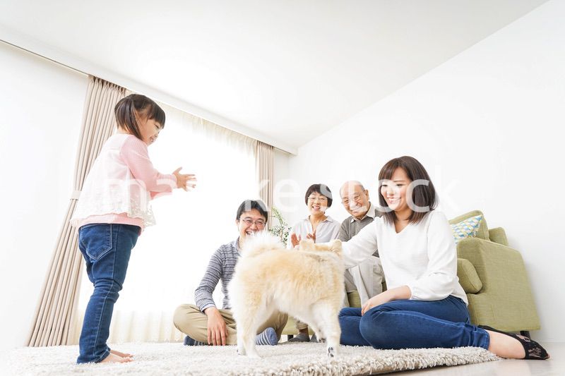 3世代の幸せなファミリー