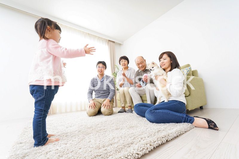 3世代の幸せなファミリー