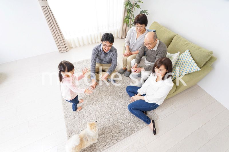 3世代の幸せなファミリー