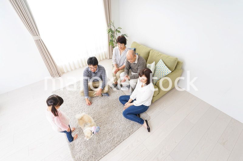 3世代の幸せなファミリー