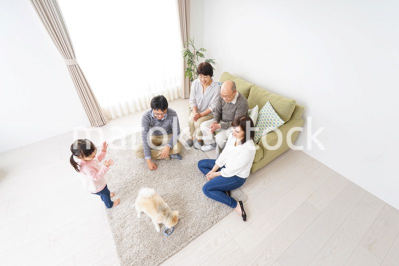 3世代の幸せなファミリー