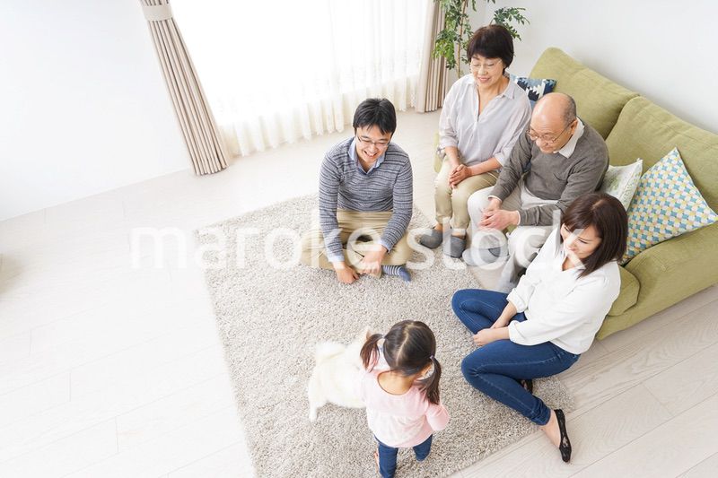 3世代の幸せなファミリー