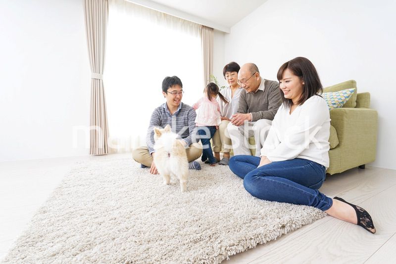 3世代の幸せなファミリー