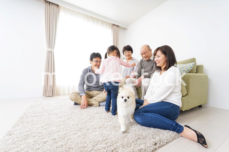 3世代の幸せなファミリー