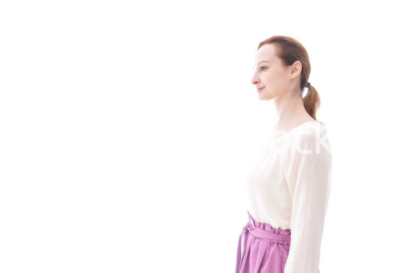 笑顔の若い女性ポートレート