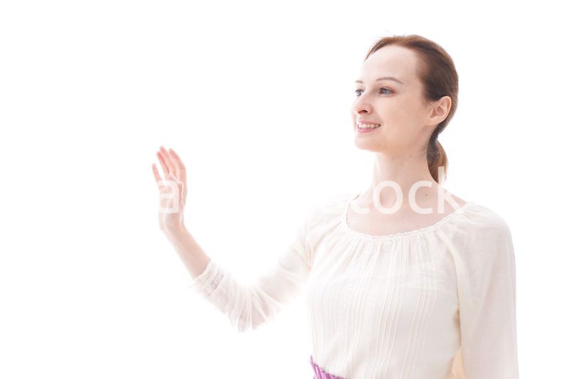 笑顔の若い女性ポートレート