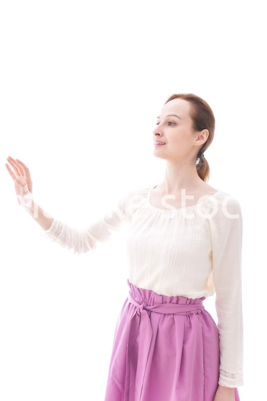 笑顔の若い女性ポートレート