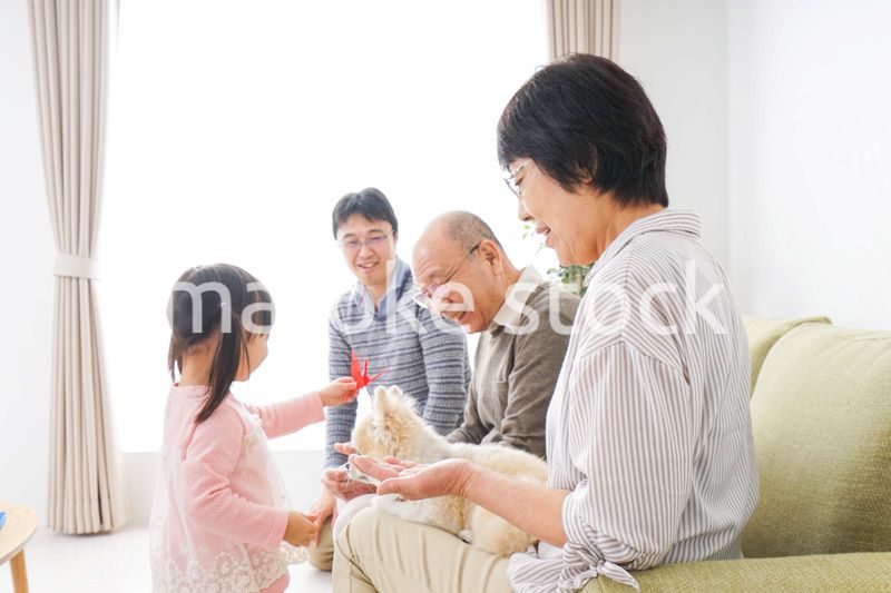 故郷に帰省する子供