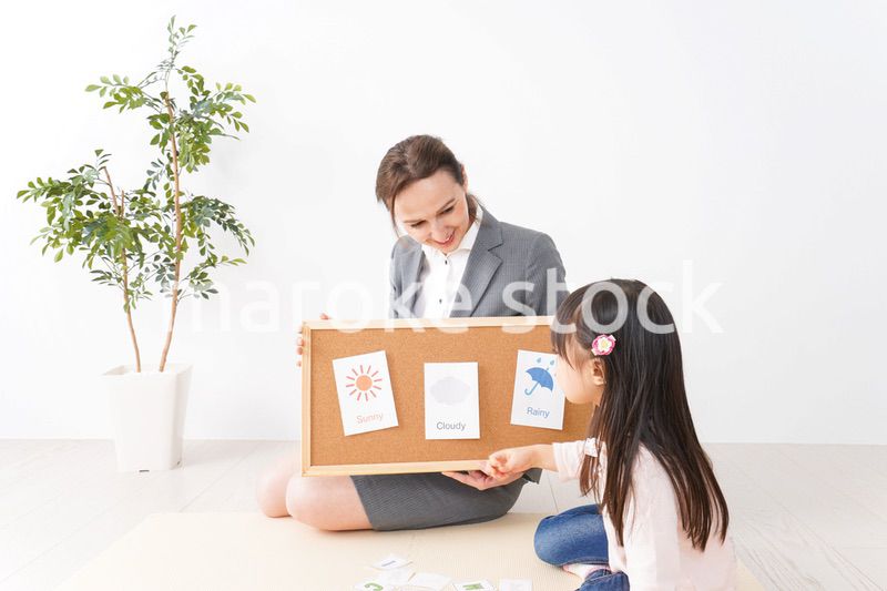 英会話レッスンを受ける子ども