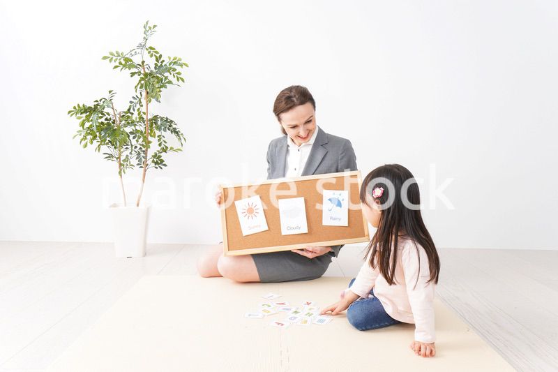 英会話レッスンを受ける子ども